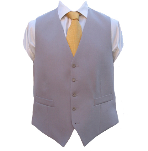 FOR HIRE - Dove Grey Backed Waistcoat